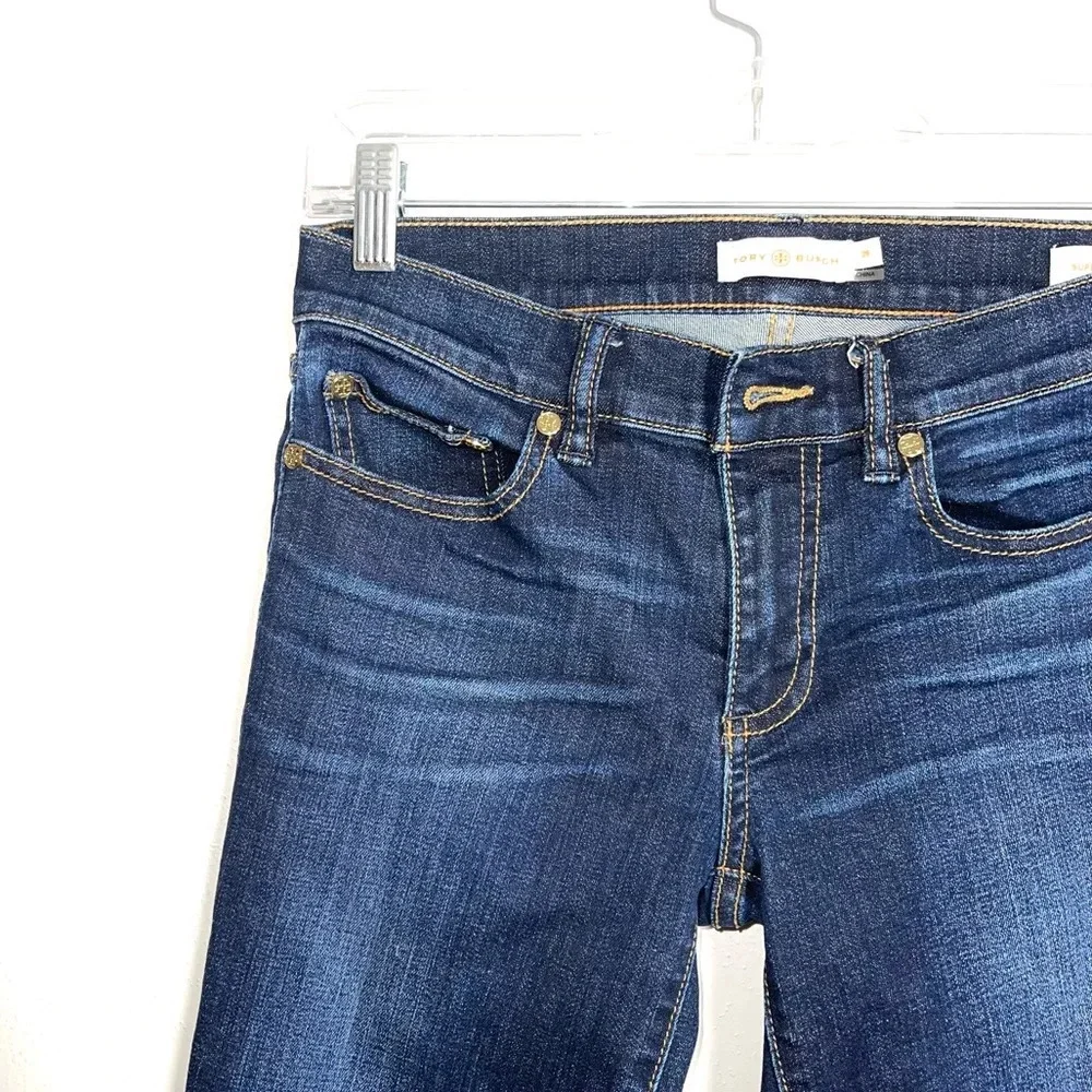 Tory Burch Dark Wash Low Rise Super Skinny Jeans 26 Women’s
